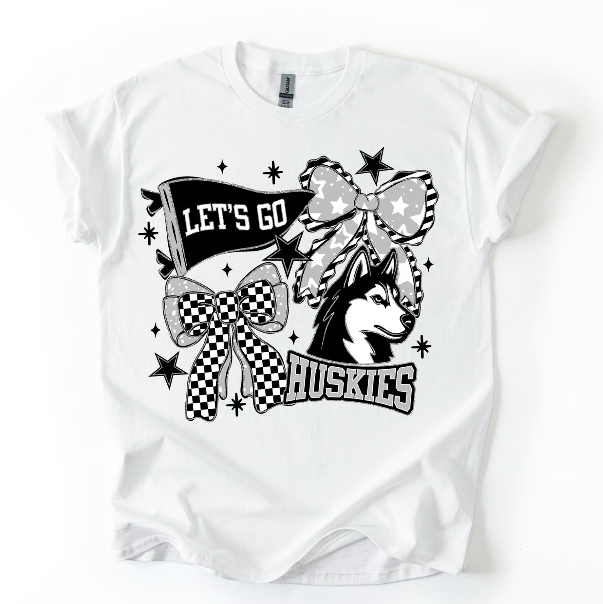 Huskies Bow Collage Tee