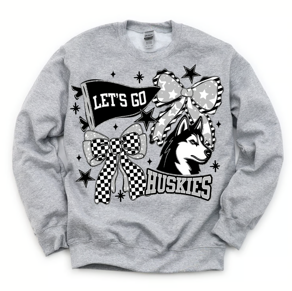 Huskies Bow Collage Crewneck