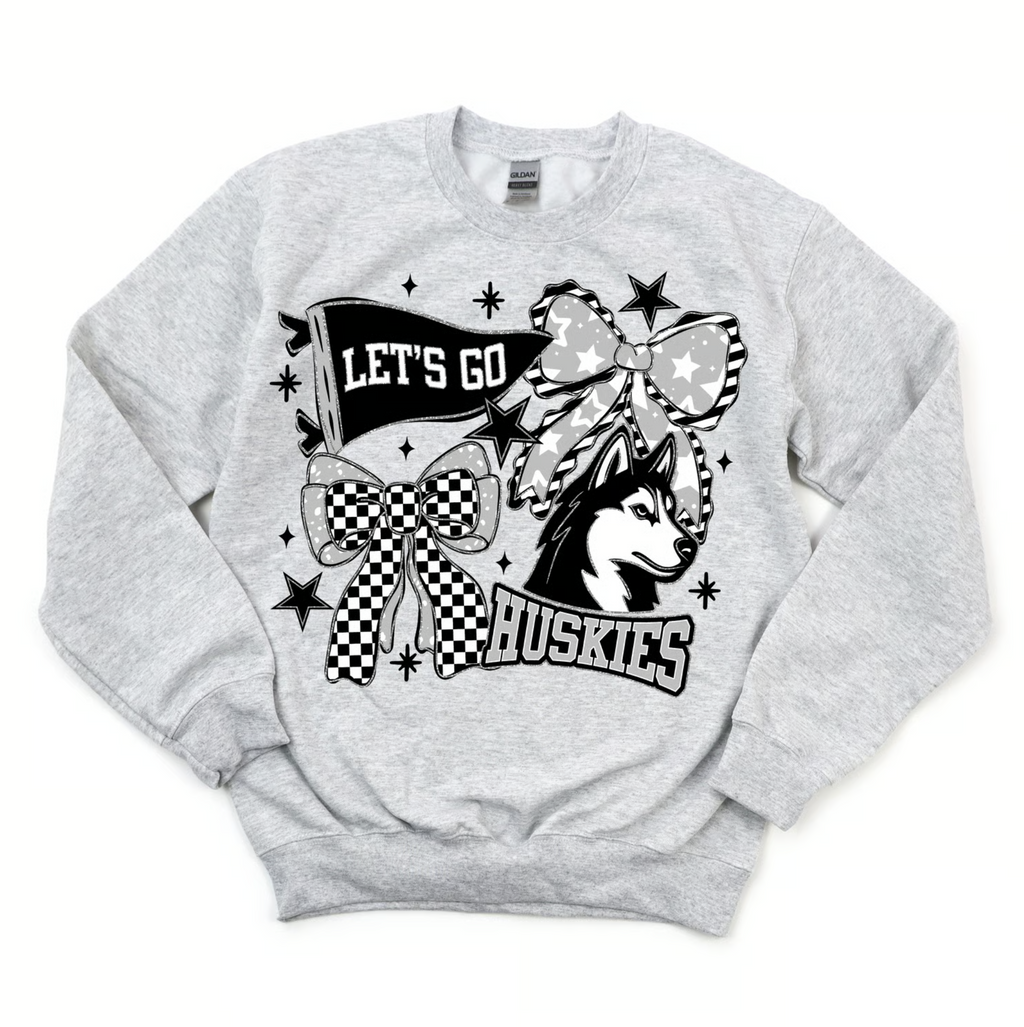Huskies Bow Collage Crewneck