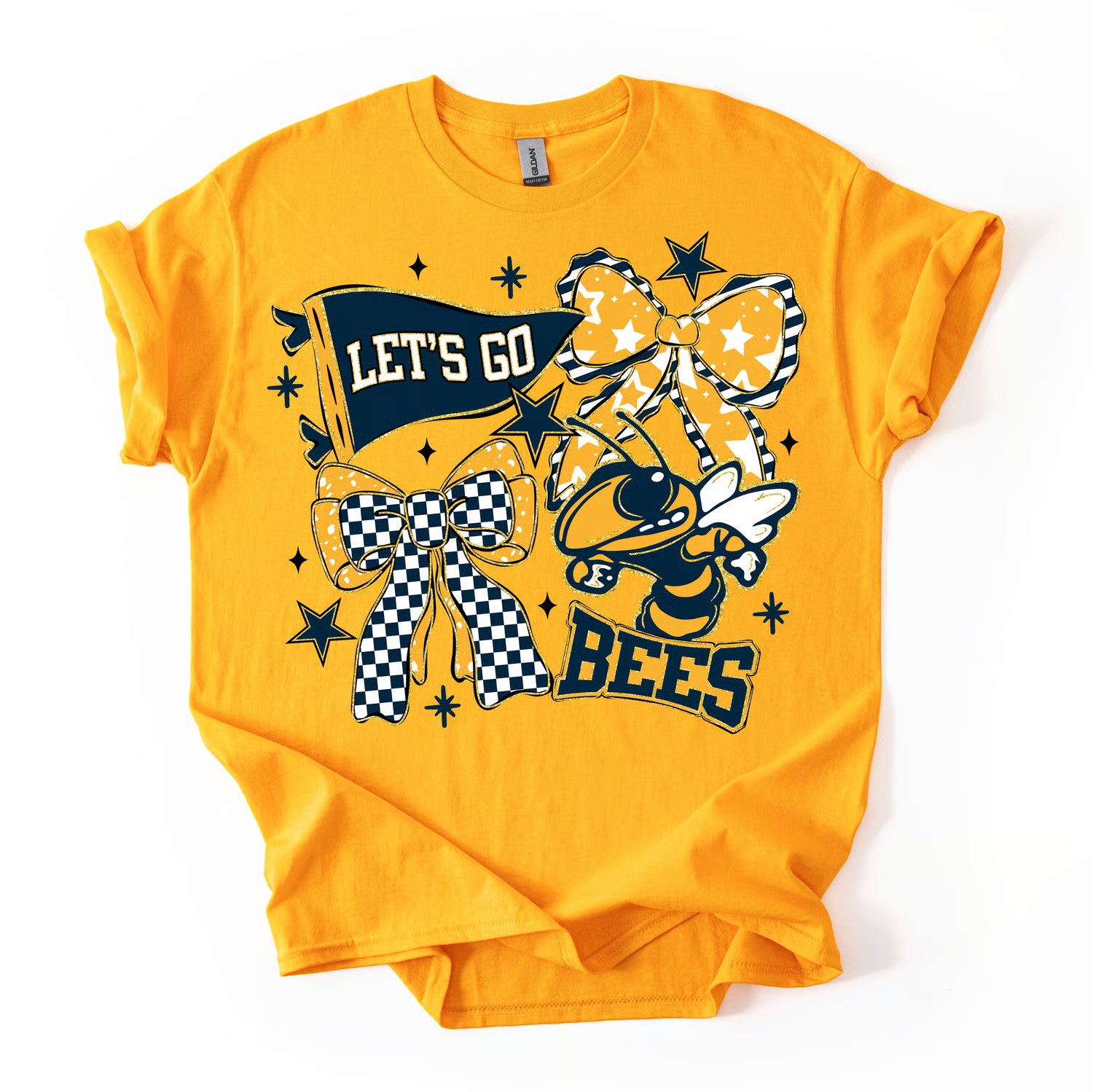 Bees Bow Collage Tee