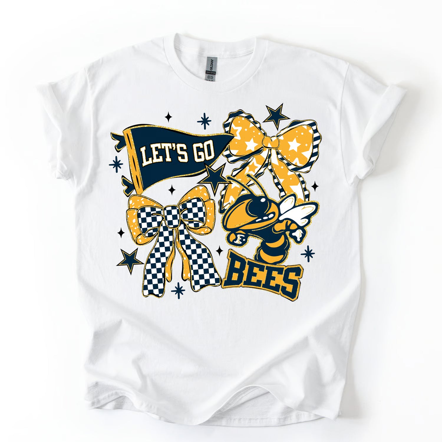 Bees Bow Collage Tee